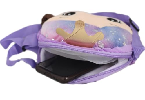 Image of ZANY Soft Plush Doll for Girls 30 cm | Kids Doll Backpack & Sling Bag | Cute Plush Doll Toy for Toddlers & Birthday Gift (Purple)