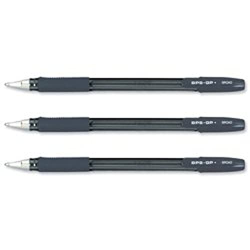Stylo à bille noir Pilot BPS GP pointe large 1.2 mm écriture fluide 205101201