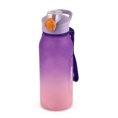 CELLO Rise N Shine Large Sipper Water Bottle, 1230ml Purple Pink | Leakproof, Easy to Carry, Lightweight | Gym Workout Sipper Bottle For Fitness, Offi