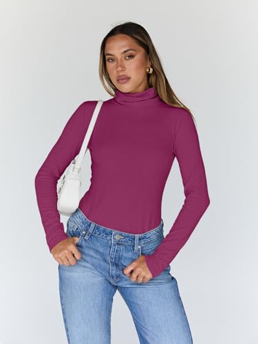 Image of Trendy Queen Women's Turtleneck Long Sleeve Shirts Basic Underwear Tops Winter Clothes 2026