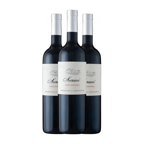 Surani Costarossa Primitivo Primitivo di Manduria 75 cl Vino tinto (Caja de 3 Botellas de 75 cl)