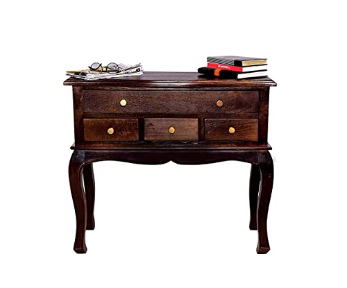 Image of WOODY Furniture Wooden Console Table with Drawers Storage Table for Living Room Hall | Entryway Table with Drawers Solid Sheesham Wood