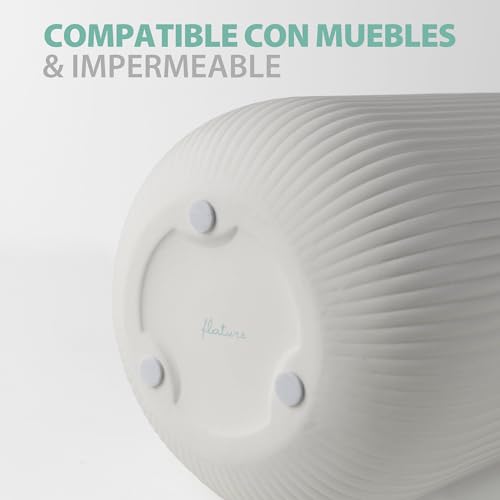 Jarrón grande de 20 cm flature en cerámica mate texturizada 6