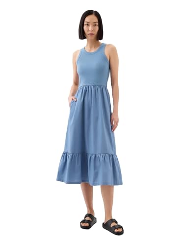 Image of Gap Women's Mixed Media Midi Dress