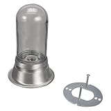 COMPONENT HARDWARE 100W Surface Mount Incandescent Hood Light - Tempered Glass Globe Included - Reliable and Durable Lighting Solution for Hoods and Industrial Applications