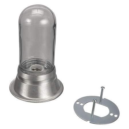 COMPONENT HARDWARE 100W Surface Mount Incandescent Hood Light - Tempered Glass Globe Included - Reliable and Durable Lighting Solution for Hoods and Industrial Applications