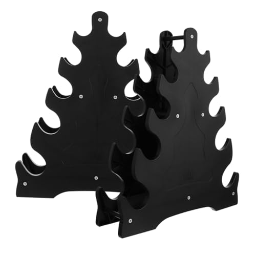 GOOHOCHY 2Pcs Vertical Dumbbell Storage Rack Multi Dumbbell Holder Compact Weight Rack for Home Gym Stable Base Design Supports Various Prevents Rolling and Damage