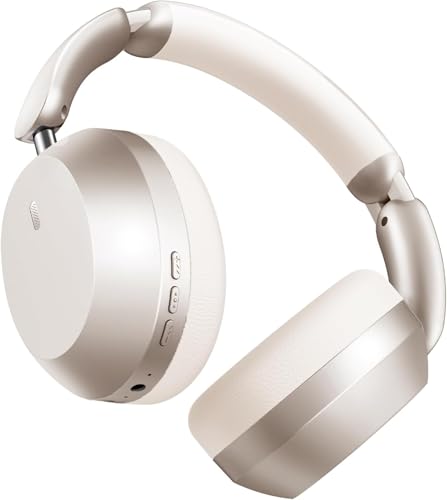 Image of Wentronic Y04 Bluetooth Headphones Active Noise Cancelling Wireless Over Ear Headsets 48 Hours Playtime High Sound Quality Foldable Earphones with Soft Ear Cushion for Travel - Starlight