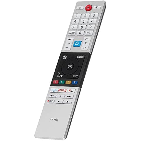 Gvirtue CT-8541 CT8541 30101774 RC42150P Remote Control for Toshiba UHD Frevieww 2018 2019 Ready HD LCD LED TV with Prime Video Netflix F play Freevieww Buttons, No Setup Required Cover