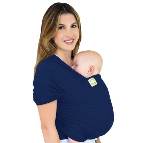 Image of KeaBabies Baby Wrap Carrier - All in 1 Original Breathable Baby Sling, Lightweight,Hands Free Baby Carrier Sling, Baby Carrier Wrap, Baby Carriers for Newborn, Infant, Baby Wraps Carrier (Navy Blue)