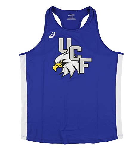 ASICS Mens UCF Eagles Singlet Muscle Tank Top, Blue, Large