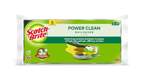 Scotch-Brite Heavy Duty Classic Nail Saver Scrub Sponge, 3 units/...