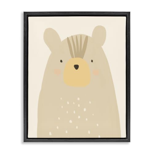 Charming Brown Bear Nursery, 24 x 30 Inch Canvas in Floater Frame