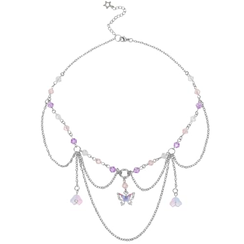 MOSTORY Crystal Fairy Necklace for Women - Fantasy Renaissance Necklace for Cosplay Renfaire Cosplay Fairycore Jewelry3