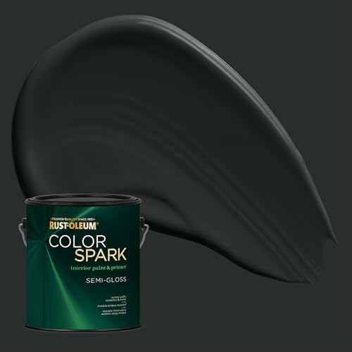 Image of Rust-Oleum Color Spark Paint & Primer, Black, Semi-Gloss