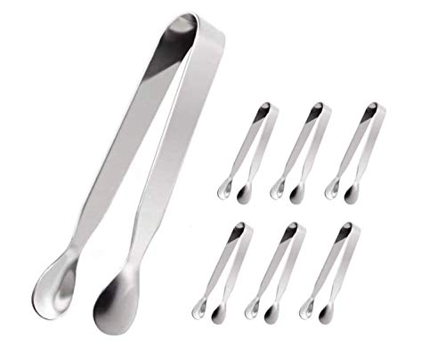 Sugar Tongs 4-Inch Mini Serving Tongs Stainless Steel Appetizer Tongs Set of 6