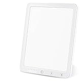 VEGOATY Tageslichtlampe, 10000 Lux dimmbar Tageslichtleuchte LED Lichttherapie mit 5 Helligkeitsstufen 3 Lichttemperaturen Timer LED Sonnenlicht Daylight Lampe Tageslichtleuchte