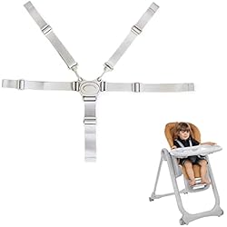 Trona Mega Jane Cinturón Seguridad Bebe,Cinturón Seguridad Tronas,5 Puntos Cinturón Seguridad,Gancho Giratorio Ajustable Correa de Seguridad para Silla de Paseo para Niños,Silla de Paseo,Sillita (Negra)