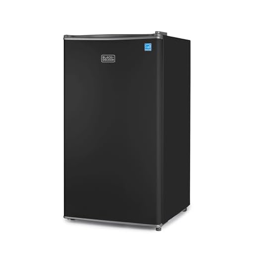 BLACK+DECKER BCRK32B Compact Refrigerator Energy Star Single Door Mini Fridge with Freezer, 3.2 Cubic Feet, Black