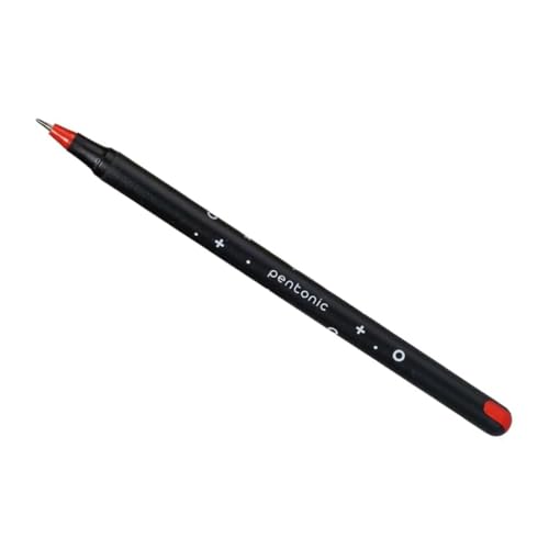 Image of Pentonic Cipher 0.5mm Ball Pen, Black Body Red Ink (Set of 10)