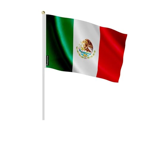 Drapeau Mexique 14x21cm lot de 100 pour soirée à thème et fiesta