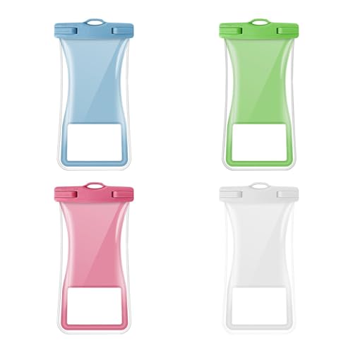 Funda impermeable genérica, bolsa flotante con bolsa de aire, alta transparencia impermeable con cordón para playa, snorkeling & Underwater Use, 8,66 x 4,53 pulgadas