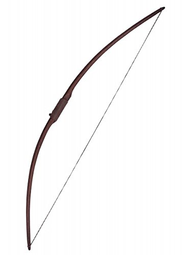 Battle Merchant Long Bow Agincourt 58 Inches, dark brown, incl. String - 15-40 lbs - Medieval - LARP - Viking bow - Brown, 40 lbs