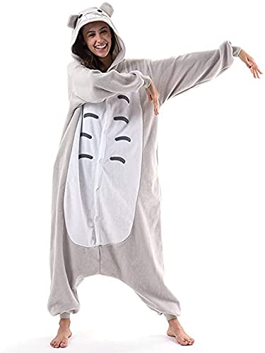 Joy Start Adulte Onesie Animal Pyjama Unisexe Carnaval Halloween Cosplay Costume Vêtements de nuit (Totoro, X-Large)