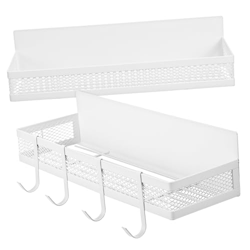 BUGUUYO 2 Piezas soporte magnético para baño estante para especias Soporte para especias Estante magnética para baño especieros magnéticos especiero magnético acero carbono