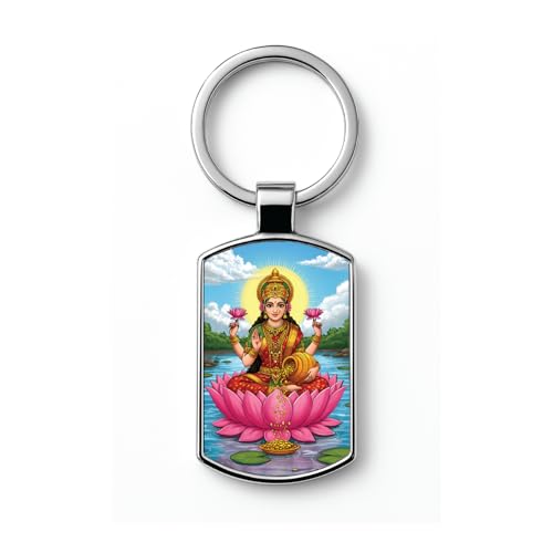 Image of Stylish Metal Keychains with Permanent Glossy Print - Inspirational Quotes & Spiritual Designs - Perfect Key chains for loved ones, Personal Use, Gifts & Return Gifts