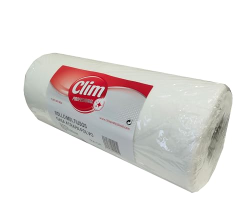 Clim Profesional - Rollo Multiusos de Gasa Para Cubrir Cepillos o Mopas con Alto Poder Atrapa Polvo | Rollo 37 Metros con Precorte 39x27 cm