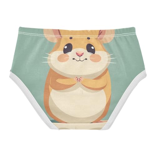 Girls Underwear Toddler 2t Cotton Panties Little Girl Print Undies Kids Briefs Cute Chubby Hamster2