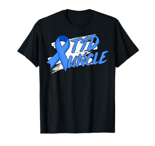 T1D Uncle Funny Diabetic Type 1 Diabetes Awareness Mens Maglietta