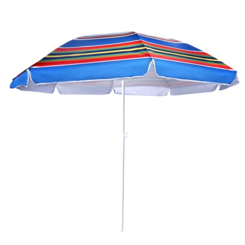 Procamp Beach Umbrella for Sand - UV 50+ Protection | Outdoor Beach Umbrella with Sand Anchor | Adjustable Height & Tilt Mechanism | Water & Wind Resistant (2.4 M / 240 Cm)