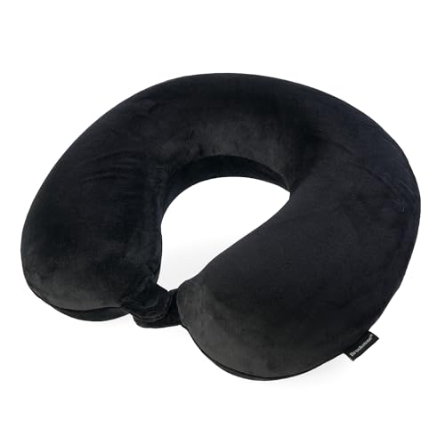 Brookstone Travel Neck Pillow - Lightweight Fleece...