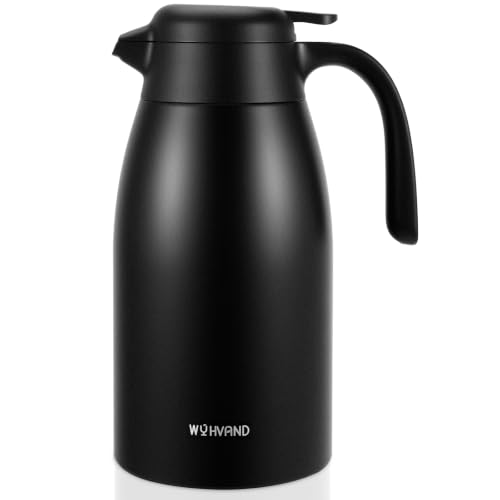 Image of Insulated Coffee Carafe, 68 oz, Keeps Hot for 12H, Black