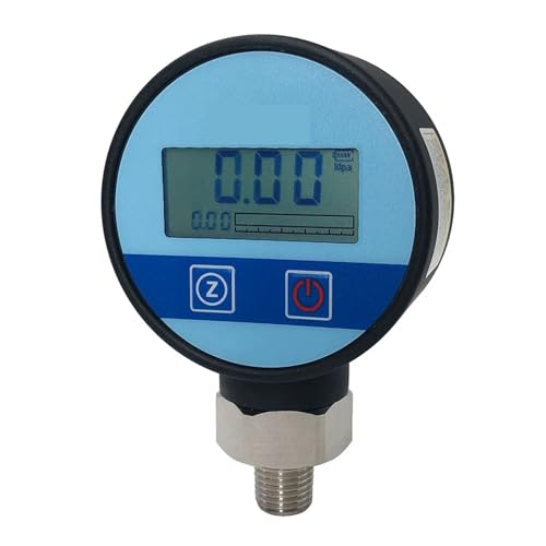 68mm Digital Pressure Manometer 4-bit LCD Battery for Liquid (Color : 1-2 NPT, Size : 0-1.6MPa)
