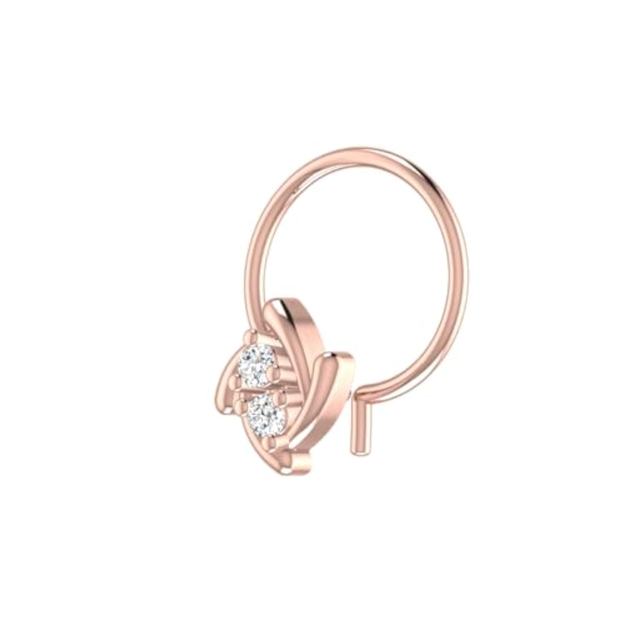 Women's 14Kt Rose Gold Stud Nosering