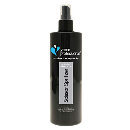 GROOM PROFESSIONAL Scissor Spritzer Dog Spray - Helps to Reduce Static in Coat - Leaves the Hair Ready to be Scissored & Comb Easily Through the Coat - Adds Volume to the Coat, 500ml