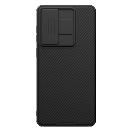 Image of Nilkin Classic Series Compatible for Samsung S25 Edge Case with Camera Cover, [Camera Lens Protector] [Scratch-Resistant] [360 Full Protection] Shockproof Slim Phone Case (Black, S25 Edge)