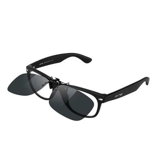 Image of MERRY'S Polarized Clip on Sunglasses Flip Up Metal Clip Attachments for Prescription Glasses
