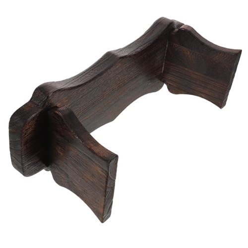 FESTFENDS Taburete Diseño Retro Elegante Estilo Japonés Vintage Pequeño de Madera Maciza Reposapiés Multifuncional y Estable para Dormitorio y Escritorio