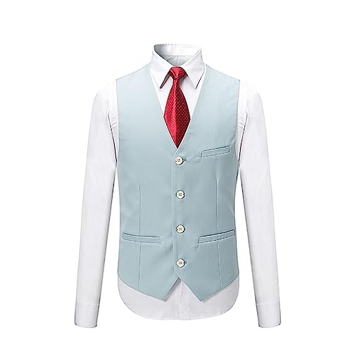 Herren-Anzugjacke, klassische Passform, Hochzeit, formelle Jacke, Weste und Hose, kurzer Anzug für Herren – Bild 5