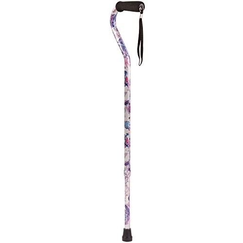DMI Adjustable Designer Walking Cane with Offset Handle, Nautical - Thumbnail 2