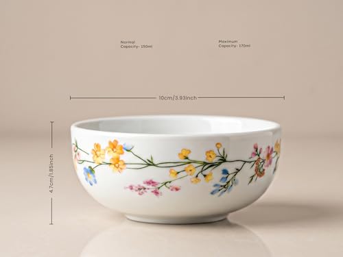 Image of Bodhi House Premium Porcelain Dinner Set 18 Pieces Serving for 6 | Floral Vine Design | Microwave & Dishwasher Safe | Crockery Set | Dinnerware Set for Home, Dining, Kitchen & Gifting