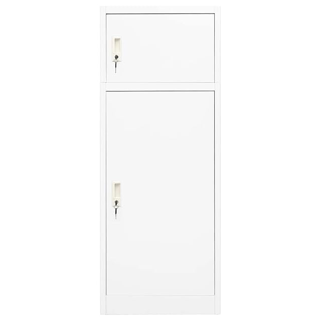 Foto 2 de 8 de vidaXL Armario de sillín blanco, 53,1 x 53,1 x 140 cm, acero