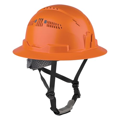 Image of Ergodyne 8964 Full Brim Safety Helmet, Type 2 Class C Hard Hat with Chin Strap, Adjustable Venting, ANSI /ISEA Z89.1-2014