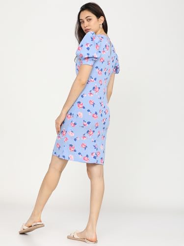 Image of Tokyo Talkies Women's Short Sleeves Round Neck Printed Dresses | Stylish Dresses | Casual Dresses