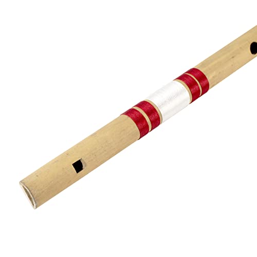 The Great Indian Bazaar FLUTE10 15.5 Inch Authentic Indian Wooden Bamboo Flute In 'A' Key Fipple Woodwind Musical Instrument Recorder Traditional Bansuri Handcrafted Novelty Decoratives & Collectibles thumb #2