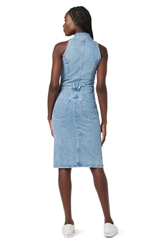 Image of Hudson Women's Sleeveless Collared Halter Utility Dress with Pockets